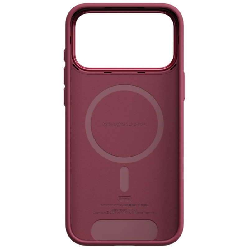 PITAKA Summa Case dėklas Apple iPhone 18 Pro Max / 17 Pro Max, bordo spalvos