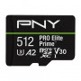 PNY PRO Elite Prime microSDXC atminties kortelė, 512 GB, UHS-I, Class 10, U3, V30, P-SDU512V32200PEP-GE