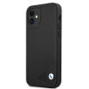 BMW Leather Deboss hardcase Apple iPhone 12 mini, juodas (BMHCP12SRCDPK)