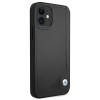 BMW Leather Deboss hardcase Apple iPhone 12 mini, juodas (BMHCP12SRCDPK)