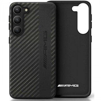 Mercedes-AMG Carbon Stripe & Embossed hardcase, skirta Samsung Galaxy S23 (S911), juodas