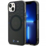 BMW Pattern MagSafe kietasis dėklas Apple iPhone 14, pilkas (BMHMP14SHGPK)