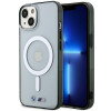 BMW Silver Ring MagSafe kietas dėklas Apple iPhone 14 Plus / 15 Plus, permatomas