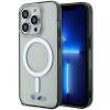 BMW Silver Ring MagSafe kietasis dėklas Apple iPhone 14 Pro Max, permatomas