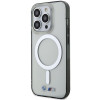 BMW Silver Ring MagSafe kietasis dėklas Apple iPhone 14 Pro Max, permatomas