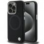 BMW Signature Liquid Silicone MagSafe dėklas, skirtas Apple iPhone 15 Pro, juodas