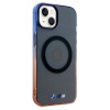 BMW Gradient Bumper MagSafe kietasis dėklas, skirtas Apple iPhone 15 Plus / 14 Plus, pilkas
