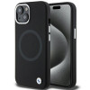 BMW Signature Liquid Silicone MagSafe dėklas, skirtas Apple iPhone 15 Plus / 14 Plus, juodas (BMHMP15MSILBK2)