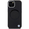 BMW Signature Liquid Silicone MagSafe dėklas, skirtas Apple iPhone 15 Plus / 14 Plus, juodas (BMHMP15MSILBK2)