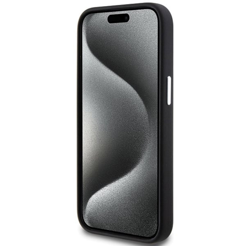 BMW Signature Liquid Silicone MagSafe dėklas, skirtas Apple iPhone 15 Plus / 14 Plus, juodas (BMHMP15MSILBK2)