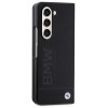BMW Signature Logo Imprint kietas dėklas Samsung Galaxy Z Fold5, juodas