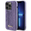 Guess Sequin Script Metal kietasis dėklas Apple iPhone 15 Pro Max, purpurinis (GUHCP15XPSFDGSU)