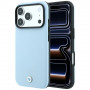 BMW Kevlar Metal Logo MagSafe dėklas, skirtas Apple iPhone 18 Pro / 17 Pro, mėlynas