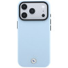 BMW Kevlar Metal Logo MagSafe dėklas, skirtas Apple iPhone 18 Pro / 17 Pro, mėlynas