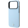 BMW Kevlar Metal Logo MagSafe dėklas, skirtas Apple iPhone 18 Pro / 17 Pro, mėlynas