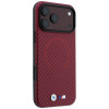 BMW M Carbon Printed Ring MagSafe apsauginis dėklas, skirtas Apple iPhone 18 Pro Max / 17 Pro Max, raudonas
