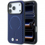 BMW M Carbon Printed Ring MagSafe dėklas, skirtas Apple iPhone 18 Pro / 17 Pro, tamsiai mėlynas