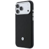BMW Quilted Pattern Metal Logo dėklas ir piniginė-rinkinys Apple iPhone 18 Pro / 17 Pro, juodas
