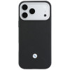 BMW Quilted Pattern Metal Logo dėklas ir piniginė-rinkinys Apple iPhone 18 Pro / 17 Pro, juodas