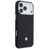 BMW Quilted Pattern Metal Logo dėklas ir piniginė-rinkinys Apple iPhone 18 Pro Max / 17 Pro Max, juodas