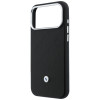 BMW Quilted Pattern Metal Logo dėklas ir piniginė-rinkinys Apple iPhone 18 Pro Max / 17 Pro Max, juodas