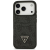 Guess 4G Double Card Triangle apsauginis dėklas, skirtas Apple iPhone 18 Pro / 17 Pro, juodas