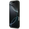 Guess 4G Double Card Triangle apsauginis dėklas, skirtas Apple iPhone 18 Pro / 17 Pro, juodas