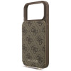 Guess 4G Cardslots & Magnetic Closure Crossbody dėklas, rudas, skirtas Apple iPhone 18 Pro Max / 17 Pro Max