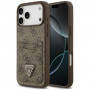 Guess 4G Double Card Triangle dėklas Apple iPhone 18 Pro Max / 17 Pro Max, rudas