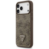 Guess 4G Double Card Triangle dėklas Apple iPhone 18 Pro Max / 17 Pro Max, rudas