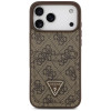 Guess 4G Double Card Triangle dėklas Apple iPhone 18 Pro Max / 17 Pro Max, rudas