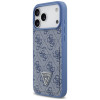 Guess 4G Double Card Triangle dėklas Apple iPhone 18 Pro Max / 17 Pro Max, mėlynas