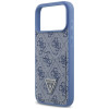 Guess 4G Double Card Triangle dėklas Apple iPhone 18 Pro Max / 17 Pro Max, mėlynas