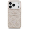 Guess 4G Double Card Triangle apsauginis dėklas Apple iPhone 18 Pro Max / 17 Pro Max, rausvas