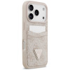 Guess 4G Double Card Triangle apsauginis dėklas Apple iPhone 18 Pro Max / 17 Pro Max, rausvas