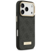 Guess 4G Logo Plate MagSafe dėklas, skirtas Apple iPhone 18 Pro / 17 Pro, juodas
