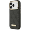 Guess 4G Logo Plate MagSafe dėklas, skirtas Apple iPhone 18 Pro Max / 17 Pro Max, juodas