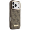 Guess 4G Logo Plate MagSafe dėklas Apple iPhone 18 Pro Max / 17 Pro Max, rudas
