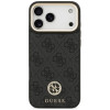 Guess 4G Strass Logo MagSafe dėklas, skirtas Apple iPhone 18 Pro Max / 17 Pro Max, juodas