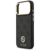 Guess 4G Strass Logo MagSafe dėklas, skirtas Apple iPhone 18 Pro Max / 17 Pro Max, juodas