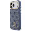 Guess 4G Strass Logo MagSafe dėklas, skirtas Apple iPhone 18 Pro Max / 17 Pro Max, mėlynas