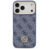 Guess 4G Strass Logo MagSafe dėklas, skirtas Apple iPhone 18 Pro Max / 17 Pro Max, mėlynas