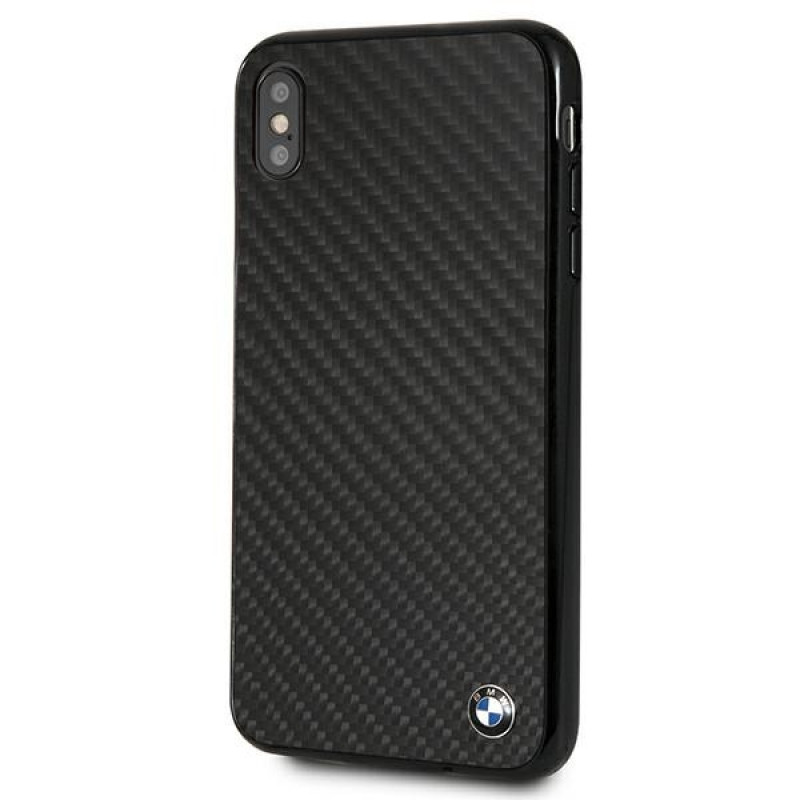 BMW BMHCI65MBC Signature Carbon kietasis dėklas, skirtas Apple iPhone XS Max, juodas