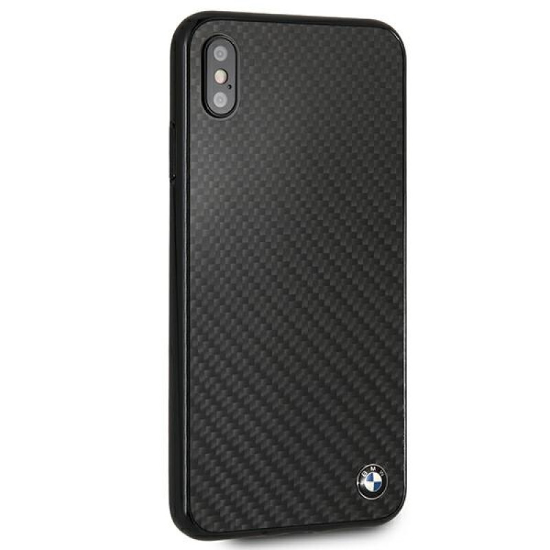 BMW BMHCI65MBC Signature Carbon kietasis dėklas, skirtas Apple iPhone XS Max, juodas