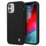 BMW BMHCP12SSILBK Silicone Signature dėklas su kietu korpusu Apple iPhone 12 mini, juodas