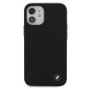BMW BMHCP12SSILBK Silicone Signature dėklas su kietu korpusu Apple iPhone 12 mini, juodas