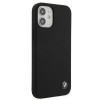 BMW BMHCP12SSILBK Silicone Signature dėklas su kietu korpusu Apple iPhone 12 mini, juodas