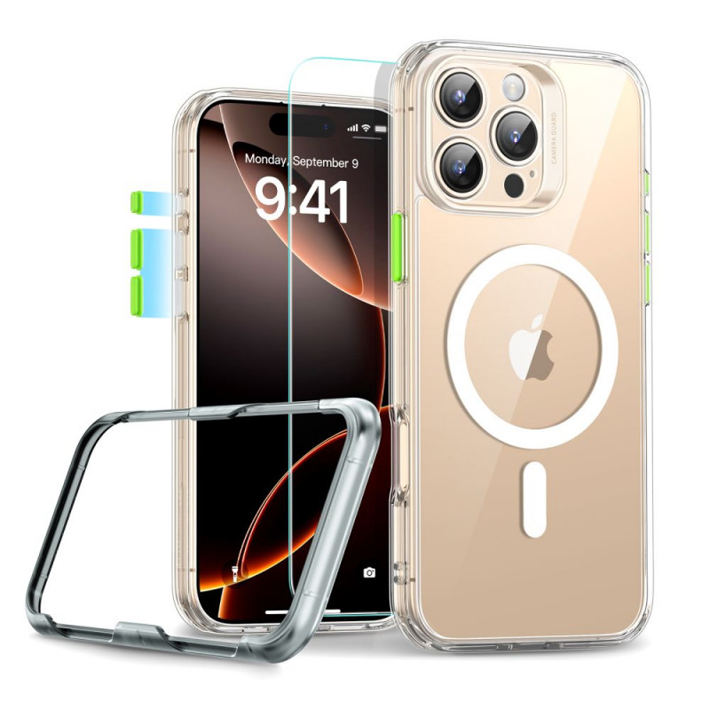 ESR Classic Pro Set HaloLock MagSafe dėklas su grūdintu stiklu, skirtas Apple iPhone 16 Pro Max, Clear