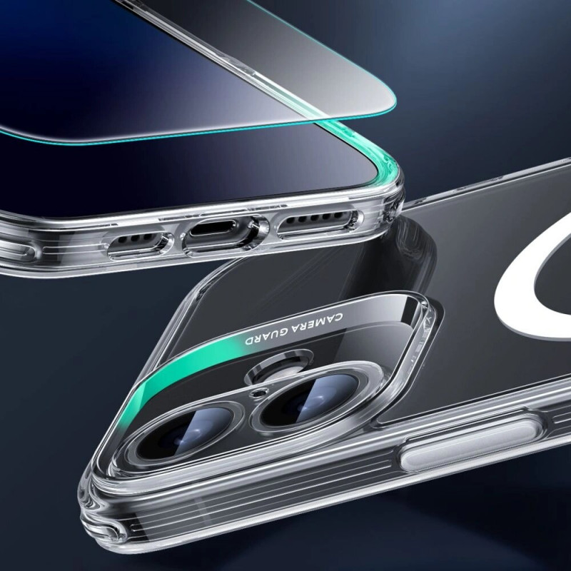 ESR Classic Pro Set HaloLock MagSafe dėklas su grūdintu stiklu, skirtas Apple iPhone 16, permatomas