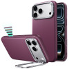 ESR Leather Kickstand MagSafe dėklas Apple iPhone 17 Pro / 18 Pro, Deep Burgundy